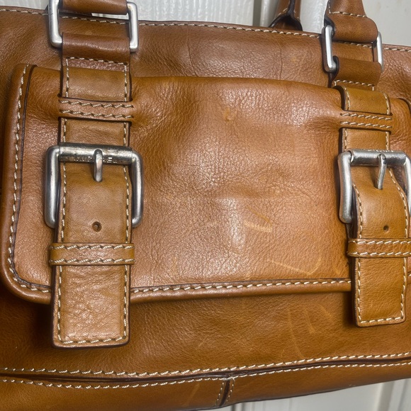 Michael Kors Vintage Tan Leather Satchel shoulder bag - Picture 7 of 11